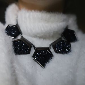 Navy sparkly necklace
